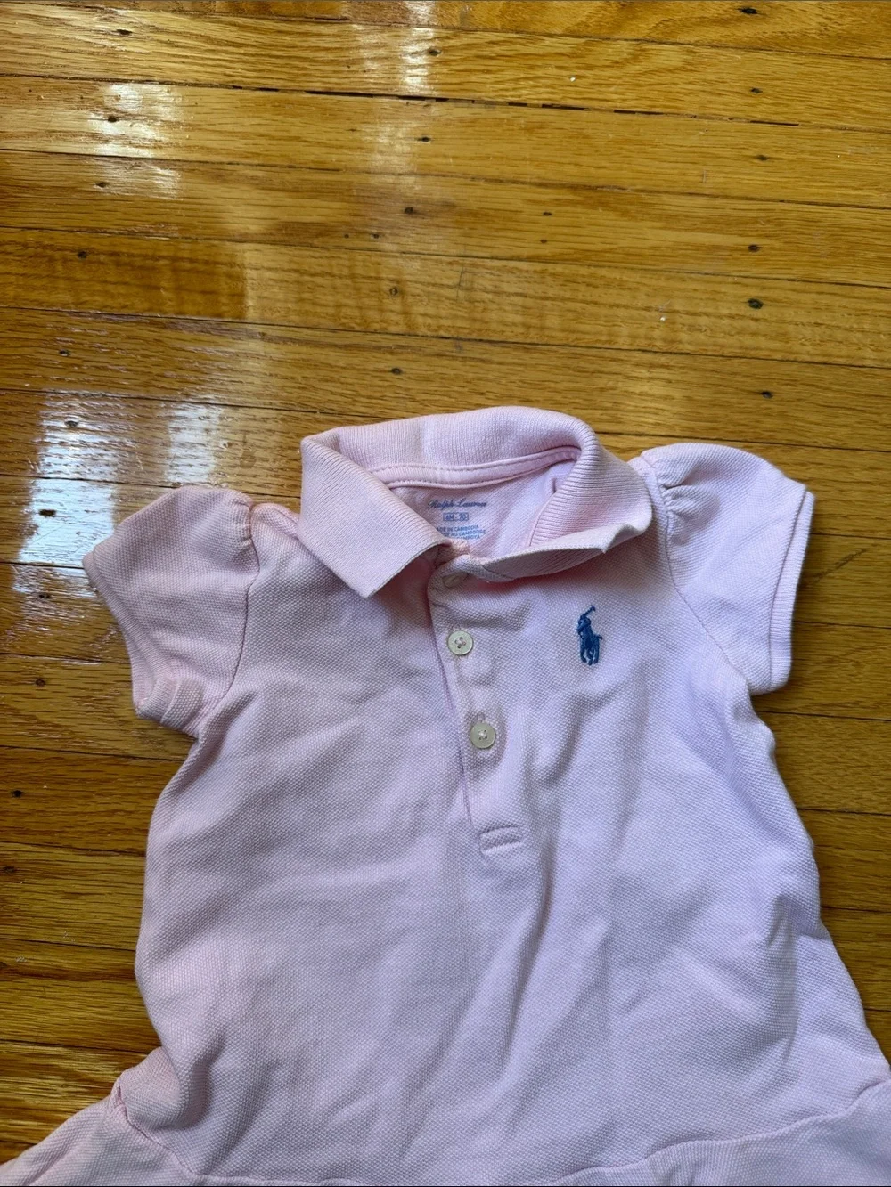 Ralph Lauren Light Pink Polo Dress with Blue Pony Logo